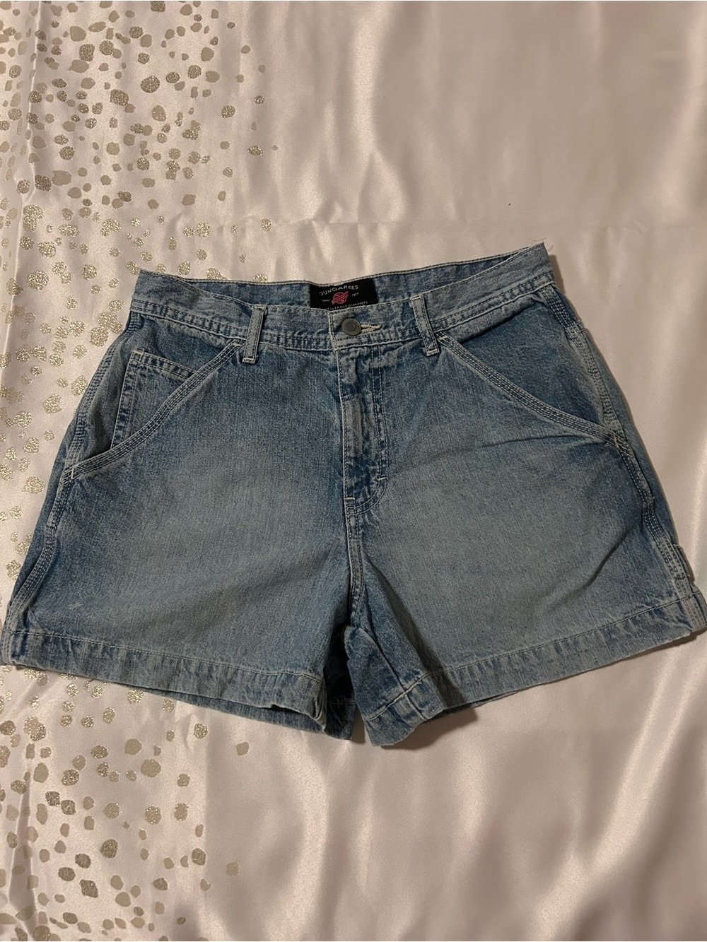 Vintage American Eagle Dungarees Denim Cargo Shorts